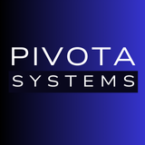 logo of pivota systems text and dark green background